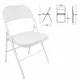 Стул складной  "Golf Plus CF-003 КОМФОРТ", белый каркас, кожзам белый, 532888. Фото товара с разных ракурсов.