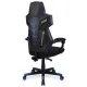 Кресло игровое Оклик 111G черный/синий сиденье черный сетка/ткань с подголов. крестов. пластик черный. Фото товара с разных ракурсов.