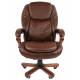 Кресло руководителя Сhairman 408, кожа+PU, коричневое. Фото товара с разных ракурсов.