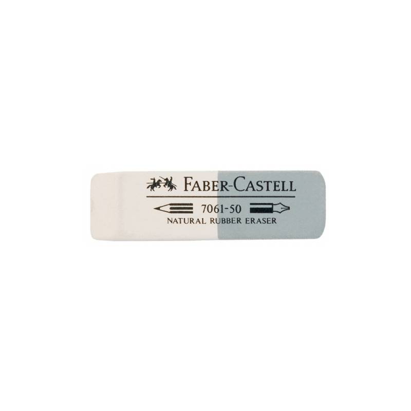 Ластик Faber-Castell 7061 186150 каучук серый/белый двусторонний главное фото
